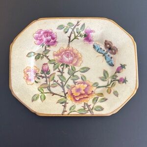 Anthropologie Soap Dish with Butterfly Design